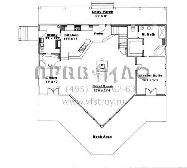 Проект двухэтажного дома с гаражом на две машины в скандинавском стиле S5-303 (039-00489)