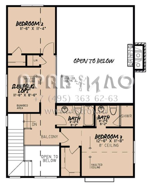 Проект трехэтажного дома без гаража в современном стиле S5-307 (8318-00010)
