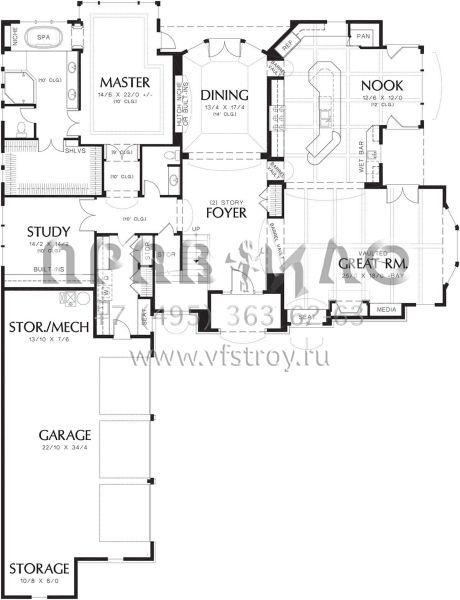 Проект двухэтажного особняка с большим гаражом в английском стиле S5-379 (2559-00591)