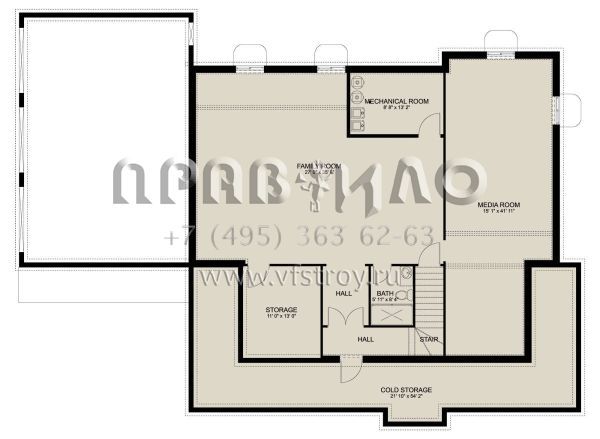 Проект двухэтажного дома с гаражом на три и более машин в американском стиле S5-298 (2802-00136)