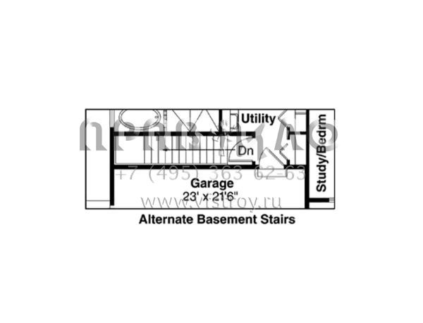 Проект одноэтажного дома с гаражом на две машины в стиле Ранчо S5-175 (035-00578)