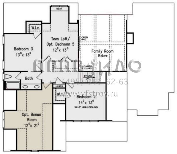 Проект трехэтажного дома с гаражом на две машины в американском стиле S5-265 (8594-00232)