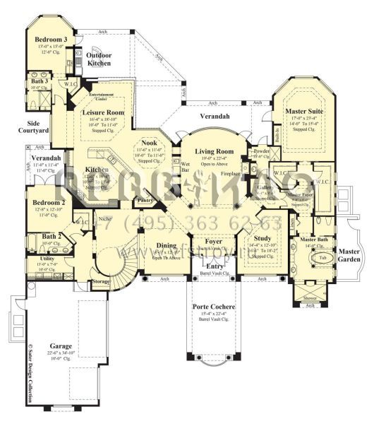 Проект двухэтажного дома с гаражом на три и более машин в прибрежном стиле S5-562 (8436-00034)