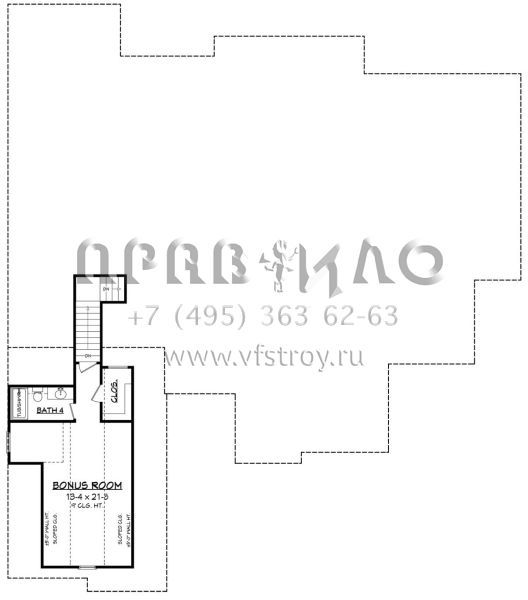Проект одноэтажного дома с гаражом на три и более машин в американском стиле S5-308 (041-00183)