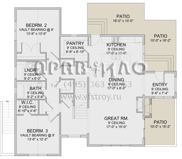 Проект двухэтажного дома с гаражом на две машины в современном стиле S5-237 (6422-00004)