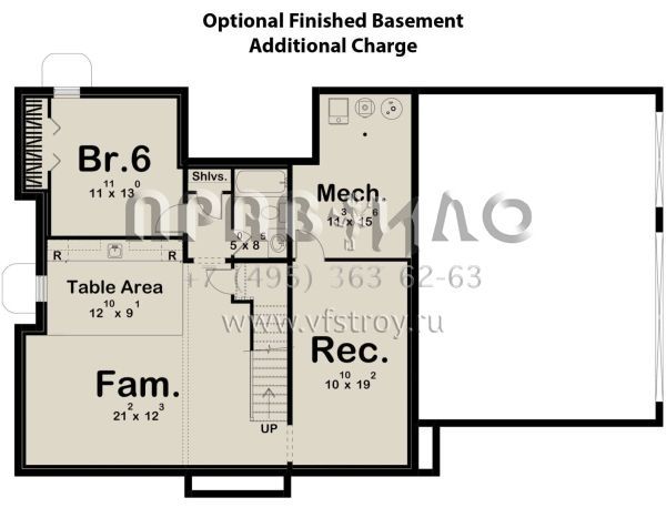 Проект двухэтажного дома с гаражом на три и более машин в стиле Готика S5-259 (963-00872)