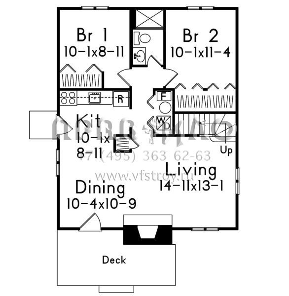 Проект двухэтажного дома без гаража в современном стиле S5-119 (5633-00415)