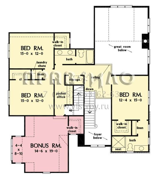 Проект двухэтажного дома с гаражом на две машины в американском стиле S5-311 (2865-00325)