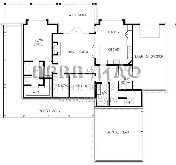 Проект одноэтажного дома с гаражом на две машины в современном стиле S5-207 (699-00110)