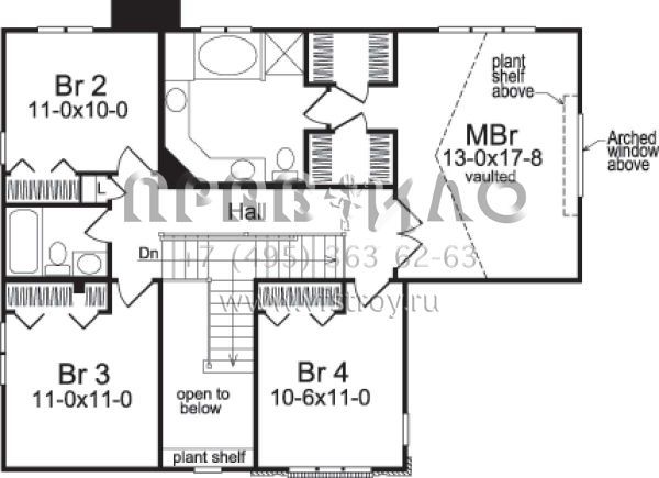 Проект одноэтажного дома с гаражом на две машины в стиле Ранчо S5-217 (5633-00029)