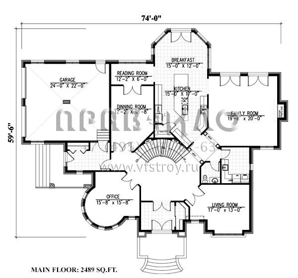 Проект трехэтажного дома с гаражом на две машины в современном стиле S5-544 (1785-00154)