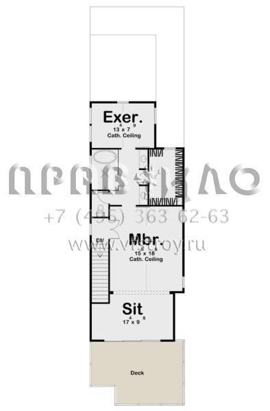 Проект трехэтажного дома с гаражом на две машины в прибрежном стиле S5-298 (963-00454)