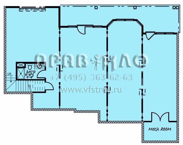 Проект одноэтажного дома с гаражом на две машины в стиле Ранчо S5-194 (8318-00184)