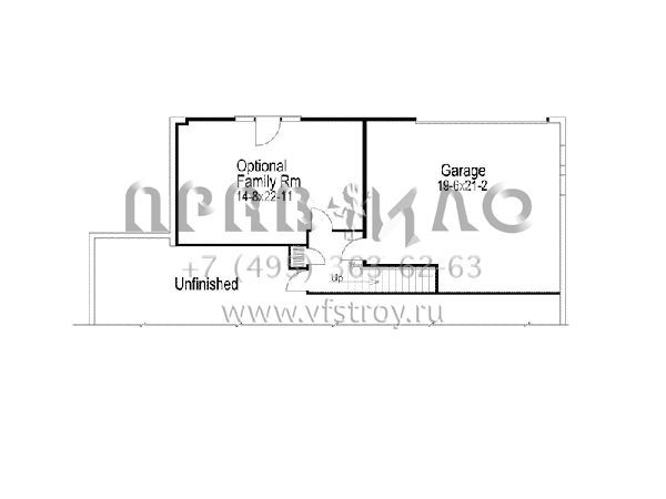 Проект одноэтажного дома с гаражом на две машины в стиле Ранчо S5-166 (5633-00100)