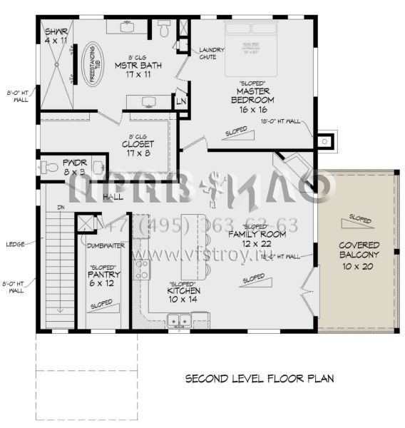 Проект двухэтажного дома с гаражом на две машины в современном стиле S5-207 (940-00925)