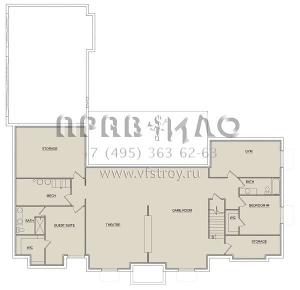 Проект одноэтажного дома с гаражом на три и более машин в английском стиле S5-269 (8768-00006)