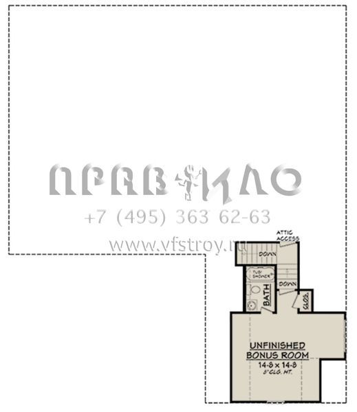 Проект одноэтажного дома с гаражом на две машины в американском стиле S5-186 (041-00144)