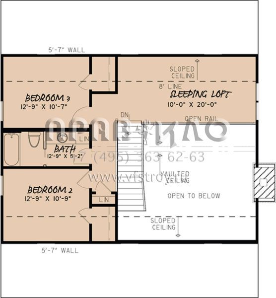 Проект двухэтажного дома без гаража в современном стиле S5-164 (8318-00037)