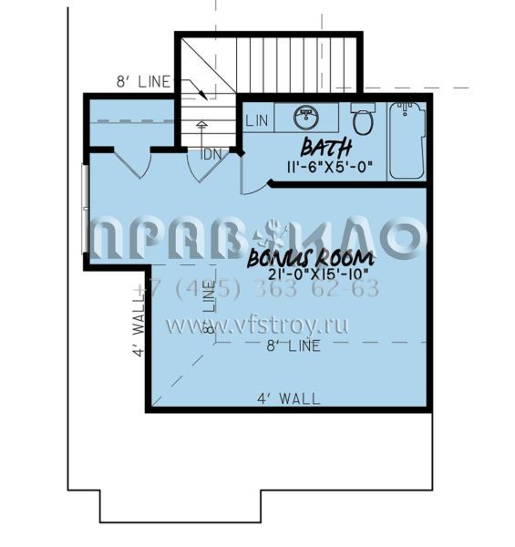 Проект одноэтажного дома с гаражом на две машины в стиле Ранчо S5-204 (8318-00122)