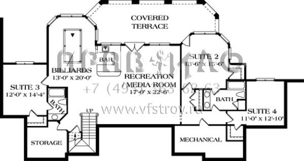 Проект одноэтажного дома с гаражом на три и более машин в прибрежном стиле S5-379 (3323-00407)