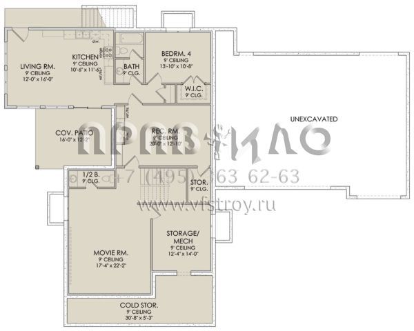 Проект двухэтажного дома с гаражом на три и более машин в американском стиле S5-237 (6422-00040)