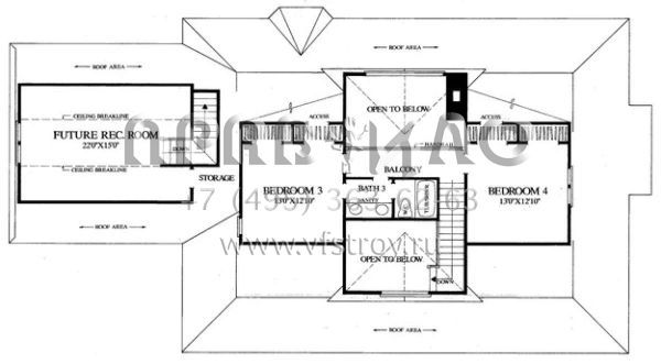 Проект двухэтажного дома с гаражом на две машины в стиле Ранчо S5-224 (7922-00082)