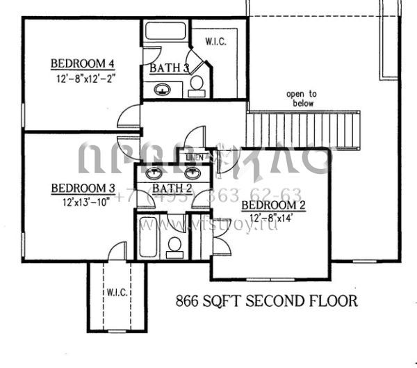 Проект двухэтажного дома с гаражом на три и более машин в стиле Ранчо S5-270 (286-00020)