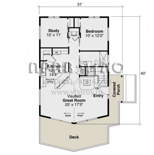 Проект двухэтажного дома без гаража в современном стиле S5-140 (035-00848)
