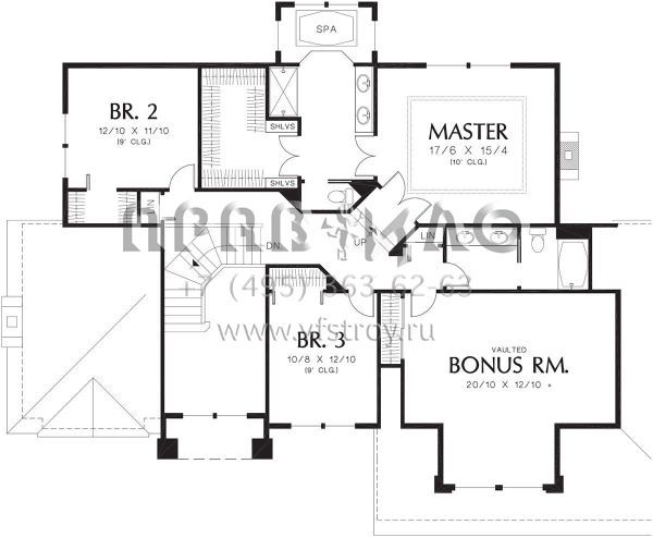 Проект двухэтажного дома с гаражом на три машины в скандинавском стиле S5-263 (2559-00436)