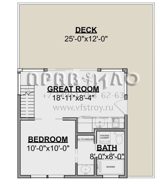 Проект двухэтажного дома без гаража в современном стиле S5-58 (1462-00105)