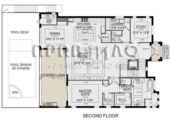 Проект трехэтажного дома с гаражом на три и более машин в современном стиле S5-300 (5565-00107)