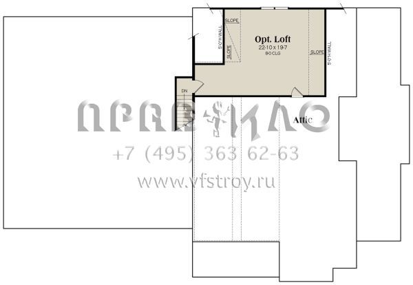 Проект одноэтажного дома с гаражом на три и более машин в стиле БарнХаус S5-191 (009-00318)