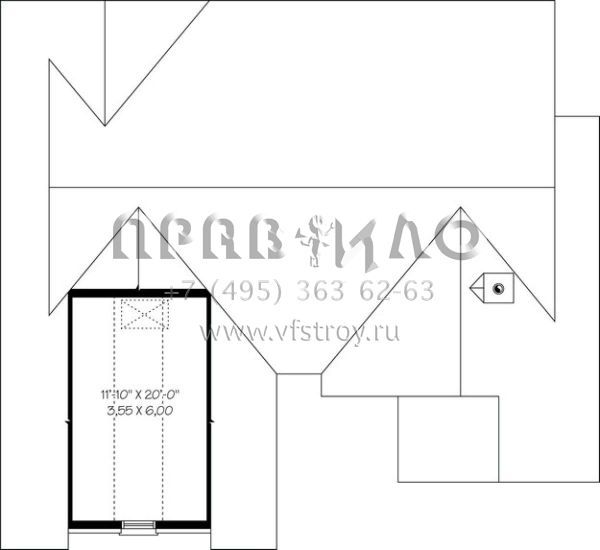 Проект двухэтажного дома с гаражом на две машины в стиле Ранчо S5-144 (034-00647)