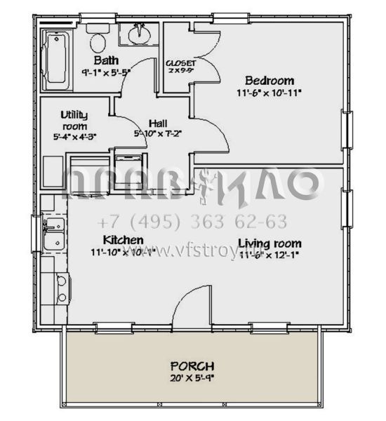 Проект одноэтажного дома без гаража в современном стиле S5-54 (1502-00022)