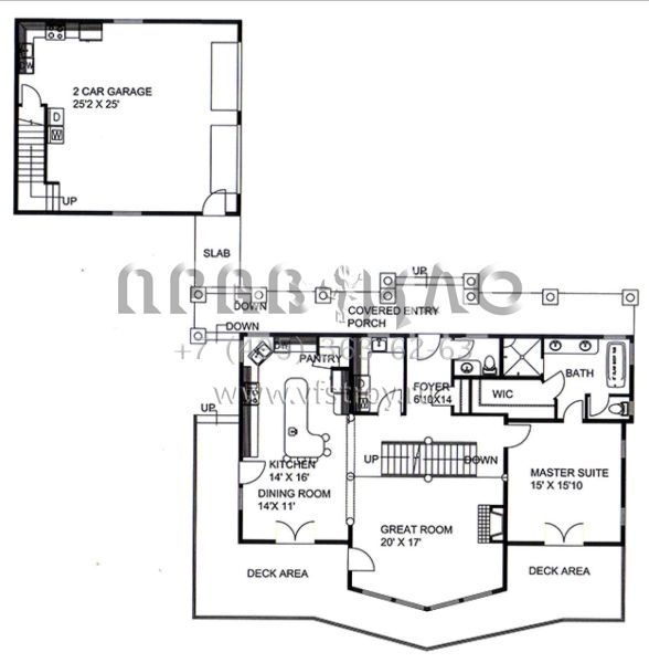 Проект двухэтажного дома с гаражом на две машины в скандинавском стиле S5-382 (039-00663)