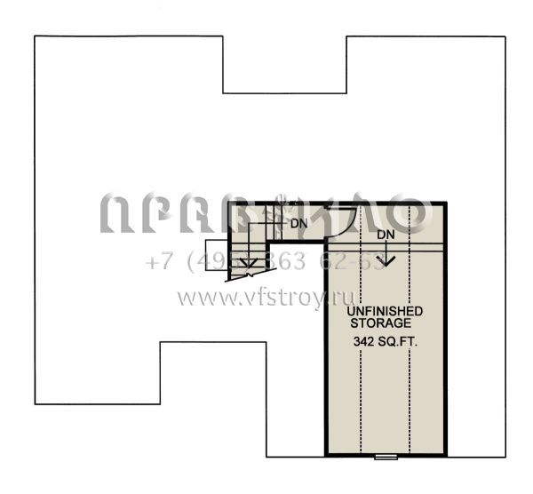 Проект одноэтажного дома с гаражом на две машины в стиле Ранчо S5-124 (402-01614)