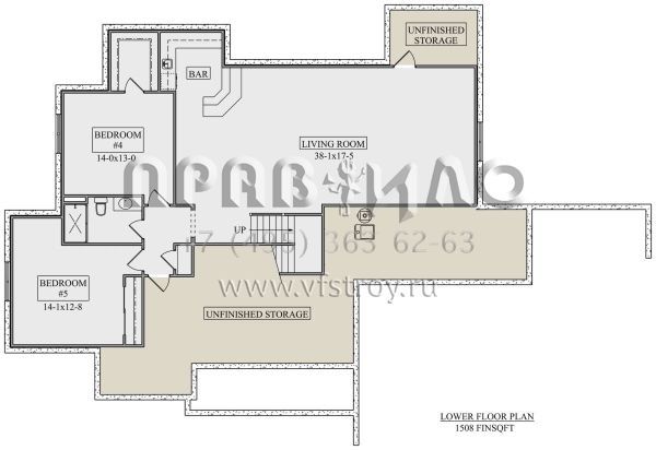 Проект одноэтажного дома с гаражом на три и более машин в американском стиле S5-218 (5631-00119)