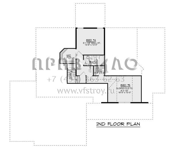 Проект двухэтажного дома с гаражом на три и более машин в американском стиле S5-278 (5032-00123)