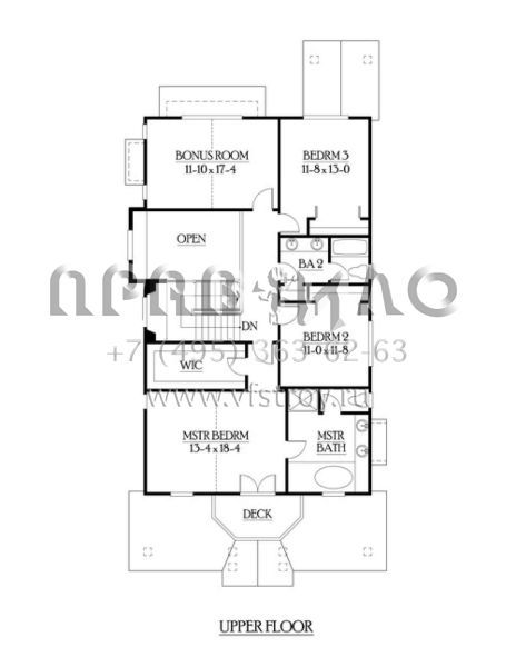 Проект двухэтажного дома без гаража в стиле Ранчо S5-263 (341-00082)