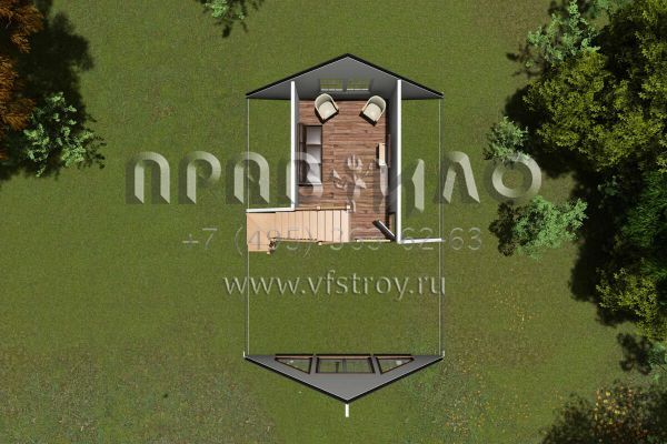 Проект двухэтажного дома без гаража в современном стиле S5-88 (4848-00381)