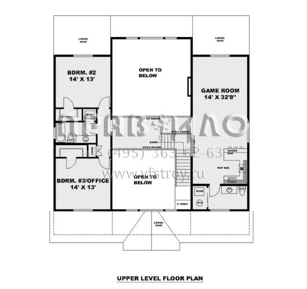 Проект двухэтажного дома без гаража в скандинавском стиле S5-341 (039-00734)