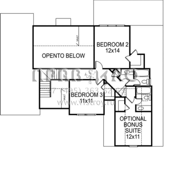 Проект двухэтажного дома с гаражом на три и более машин в стиле Ранчо S5-179 (036-00066)