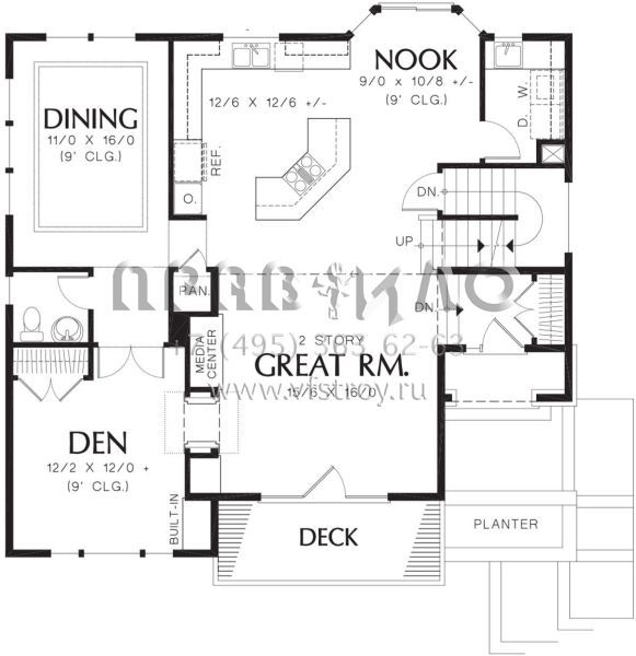 Проект двухэтажного дома с гаражом на две машины в современном стиле S5-210 (2559-00304)