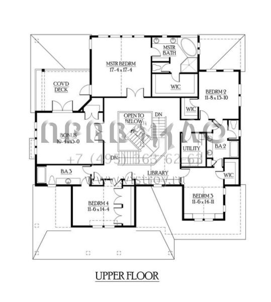 Проект двухэтажного дома с гаражом на три и более машин в американском стиле S5-421 (341-00260)