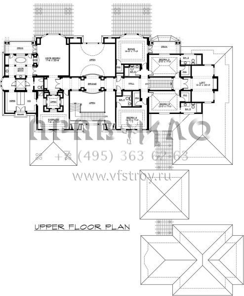 Проект двухэтажного дома с гаражом на три и более машин в современном стиле S5-912 (341-00298)