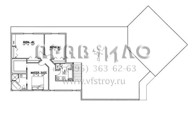 Проект двухэтажного дома с гаражом на две машины в скандинавском стиле S5-228 (039-00507)