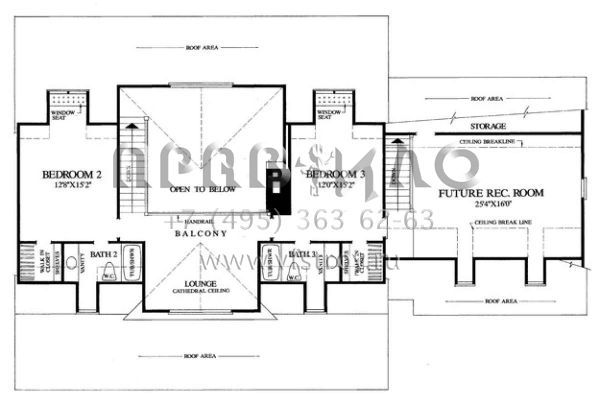 Проект двухэтажного дома с гаражом на две машины в стиле Ранчо S5-239 (7922-00198)