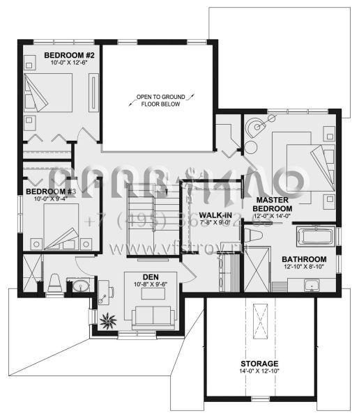 Проект двухэтажного дома с гаражом на две машины в современном стиле S5-202 (034-01322)