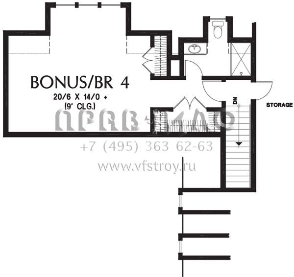 Проект одноэтажного дома с гаражом на три и более машин в стиле Ранчо S5-272 (2559-00711)