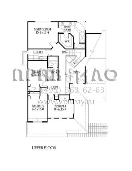 Проект двухэтажного дома с гаражом на три и более машин в стиле Ранчо S5-224 (341-00055)